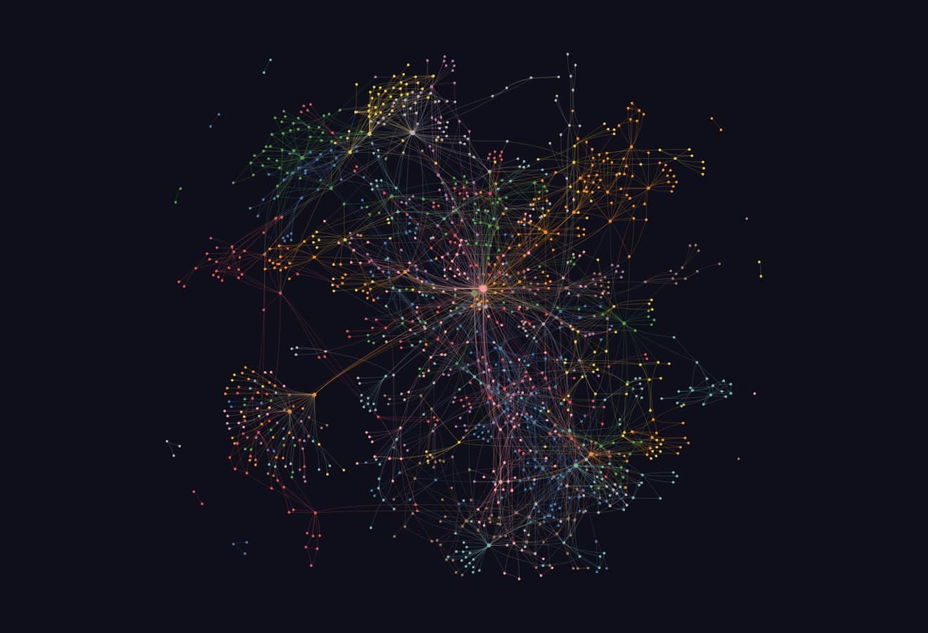 Interactive Graphify graph.html visualization showing a codebase as a force-directed knowledge graph